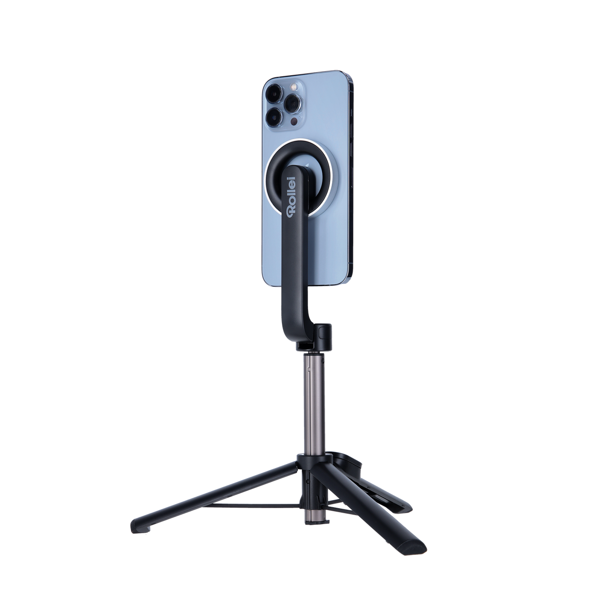 Magnetic smartphone selfie tripod